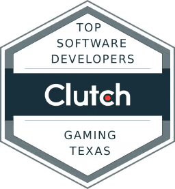 Clutch Top Software Developers in Gaming, Texas award badge
